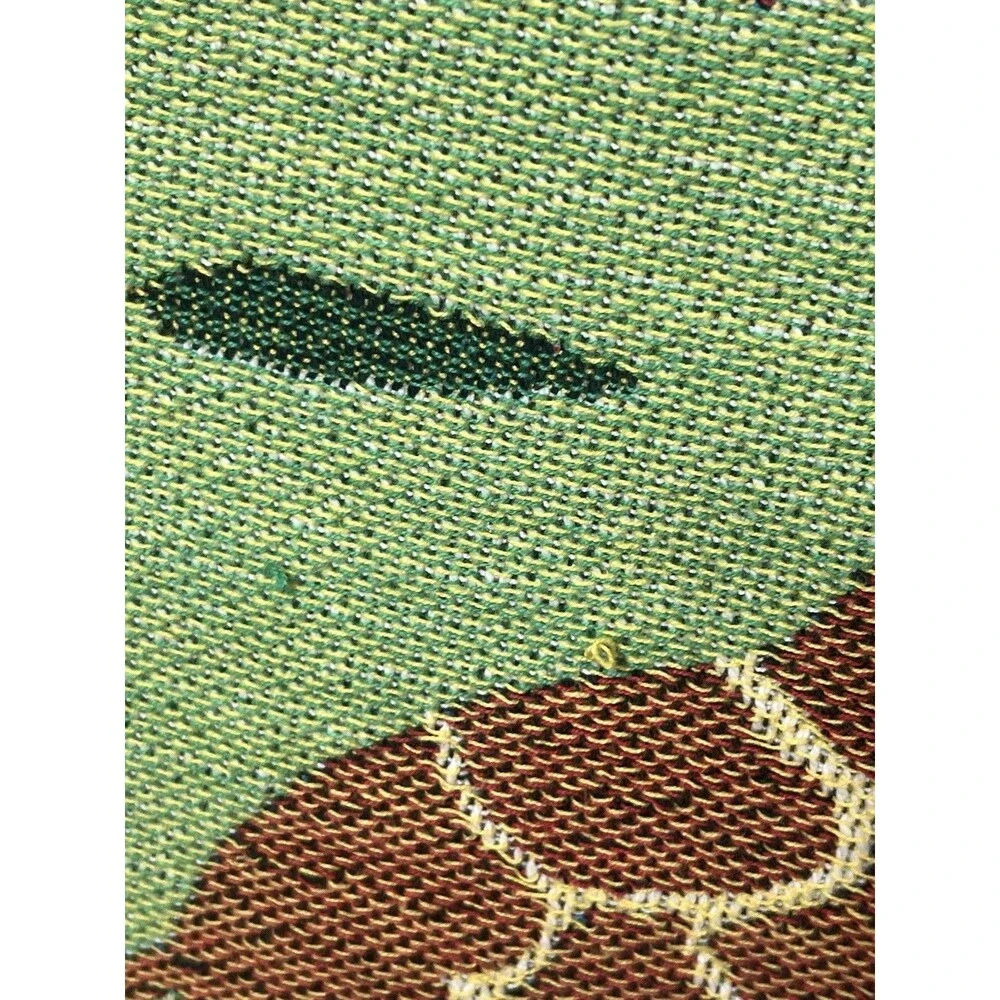 Woven Nursery Baby Blanket Throw Wall Tapestry Zoo Jungle Animals Safari Green